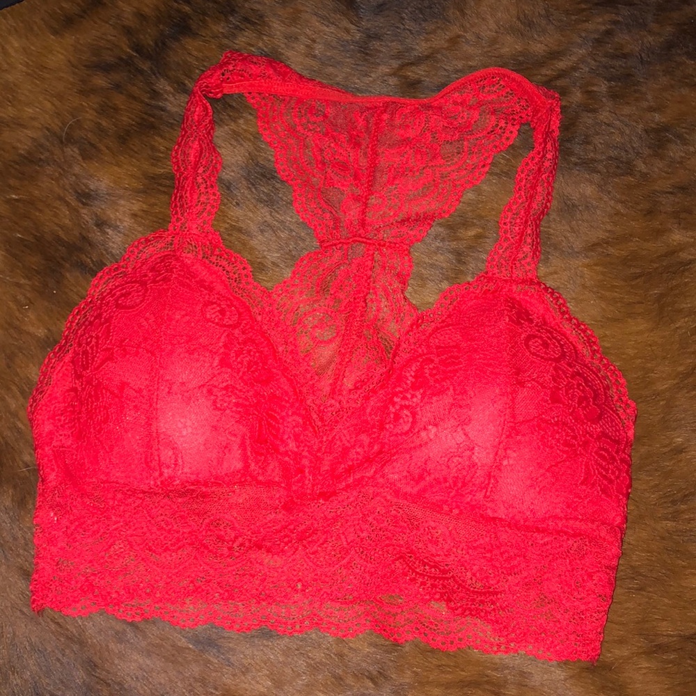 Red bralette